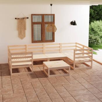 ARDEBO.de - 7-tlg. Garten-Lounge-Set Massivholz Kiefer