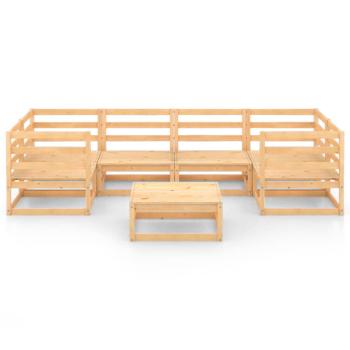 7-tlg. Garten-Lounge-Set Massivholz Kiefer