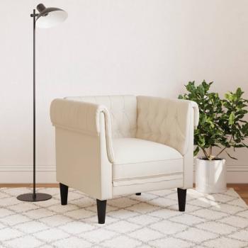 Chesterfield-Sessel Creme Stoff