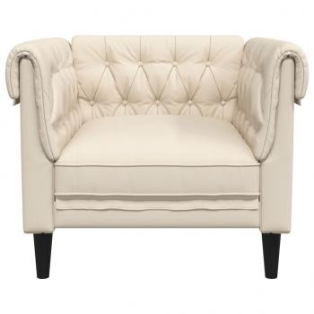 Chesterfield-Sessel Creme Stoff