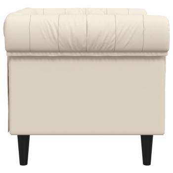 Chesterfield-Sessel Creme Stoff