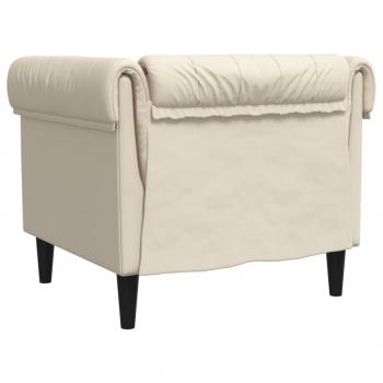 Chesterfield-Sessel Creme Stoff