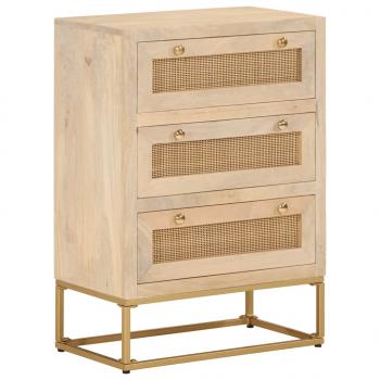 ARDEBO.de - Kommode 55x30x76 cm Massivholz Mango und Eisen