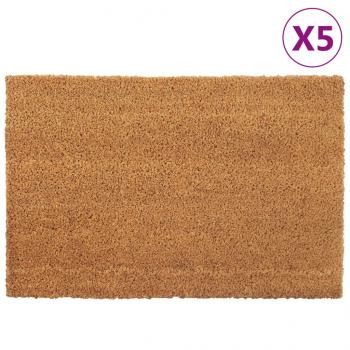 ARDEBO.de - Fußmatten 5 Stk. Natur 40x60 cm Kokosfaser Getuftet