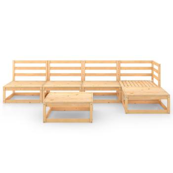 6-tlg. Garten-Lounge-Set Massivholz Kiefer