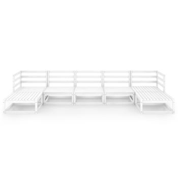 7-tlg. Garten-Lounge-Set Massivholz Kiefer