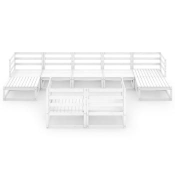 9-tlg. Garten-Lounge-Set Massivholz Kiefer