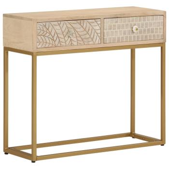 ARDEBO.de - Konsolentisch 90x30x76 cm Massivholz Mango und Eisen