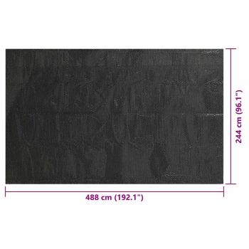 Poolabdeckung Schwarz 488×244 cm PE