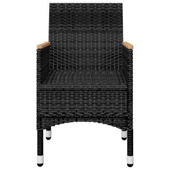 11-tlg. Garten-Essgruppe Schwarz