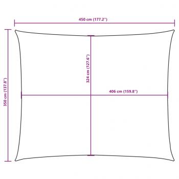 Sonnensegel Oxford-Gewebe Rechteckig 3,5x4,5 m Dunkelgrün