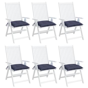 ARDEBO.de - Stuhlkissen 6 Stk. Marineblau 40x40x7 cm Oxford-Gewebe