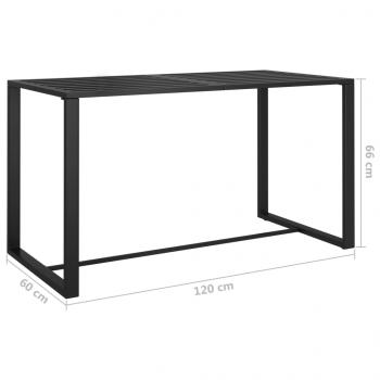 5-tlg. Garten-Sofagarnitur mit Kissen Aluminium Anthrazit