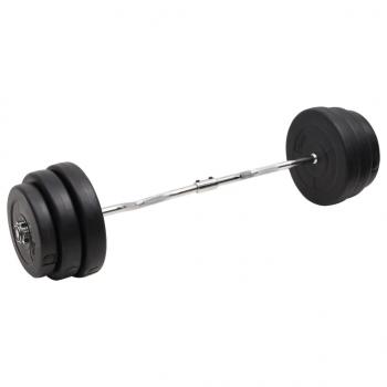 ARDEBO.de - Curlstange mit Hantelscheiben 90 kg