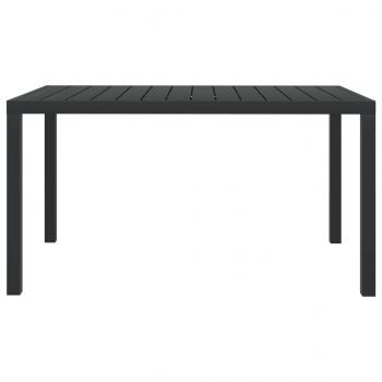 5-tlg. Garten-Essgruppe mit Kissen Poly Rattan Grau