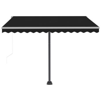 ARDEBO.de - Automatische Markise mit LED & Windsensor 300x250 cm Anthrazit