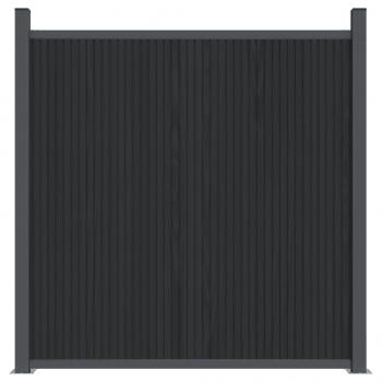 Zaunelement Grau 1737x186 cm WPC