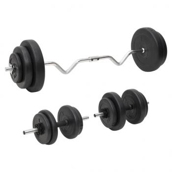 ARDEBO.de - Curlhantel und Kurzhantel mit Gewichten 60 kg