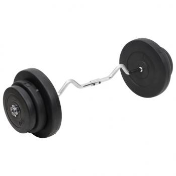ARDEBO.de - Curlstange mit Gewichten 60 kg