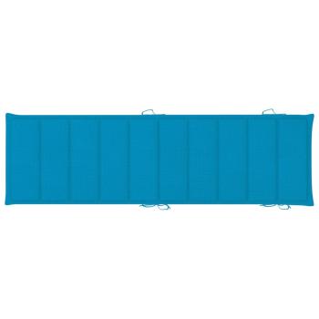 Sonnenliege mit Auflage Akazie Massivholz 