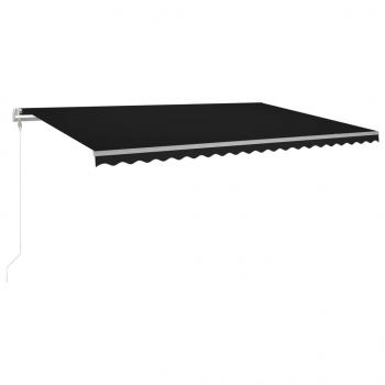 Automatische Markise mit LED Windsensor 500x300 cm Anthrazit