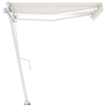 Markise Automatisch mit LED & Windsensor 300x250 cm Creme