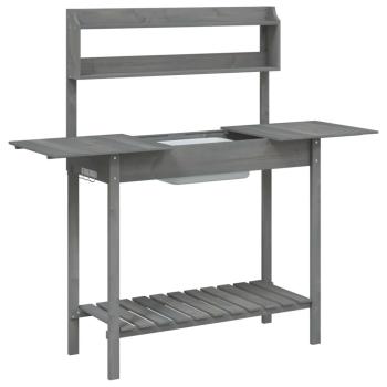 Pflanztisch mit Waschbecken 147,5x44x139,5 cm Massivholz Tanne
