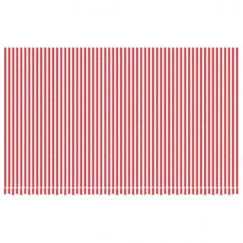 Markisenbespannung Rot und Weiß Gestreift 6x3,5 m