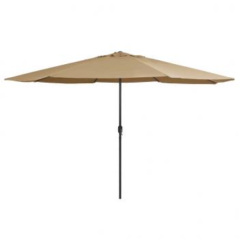 ARDEBO.de - Sonnenschirm mit Metall-Mast 390 cm Taupe