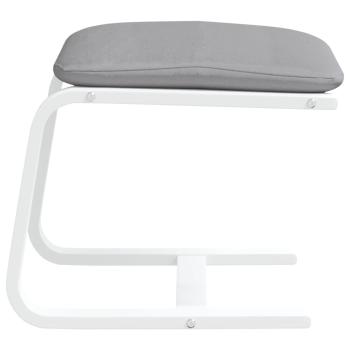 Fußhocker Hellgrau 51x41x40 cm Stoff