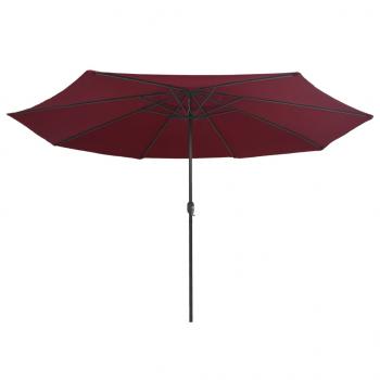 Sonnenschirm mit Metall-Mast 390 cm Bordeauxrot