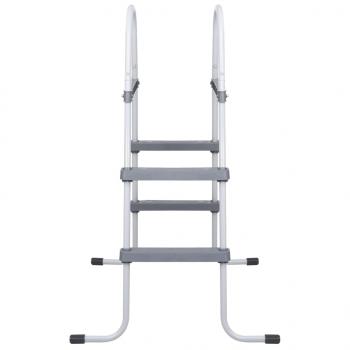 Pool-Leiter Grau 84 cm Stahl
