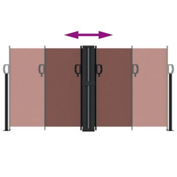 Seitenmarkise Ausziehbar Braun 120x1000 cm