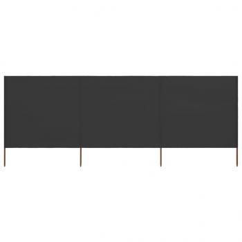 ARDEBO.de - 3-teiliges Windschutzgewebe 400 x 160 cm Anthrazit