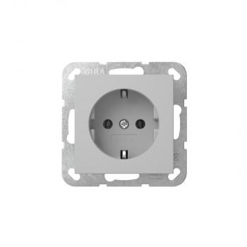 ARDEBO.de Gira 4466015 SCHUKO-Steckdose, 16A 250V~ ohne Befestigungskrallen, System 55, grau matt