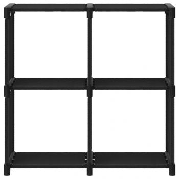 Würfel-Regal 4 Fächer Schwarz 69x30x72,5 cm Stoff 