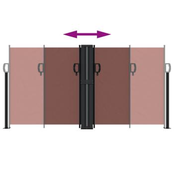 Seitenmarkise Ausziehbar Braun 120x600 cm