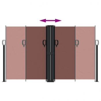 Seitenmarkise Ausziehbar Braun 140x600 cm