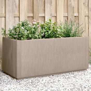 ARDEBO.de - Pflanzkübel Hellbraun 80x36x35 cm PP