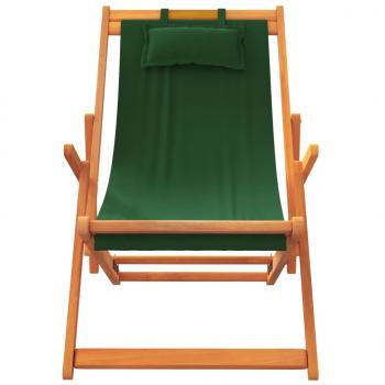 Klappbare Strandstühle 2 Stk. Grün Stoff