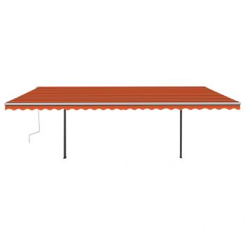 Automatische Markise mit LED & Windsensor 6x3,5m Orange & Braun