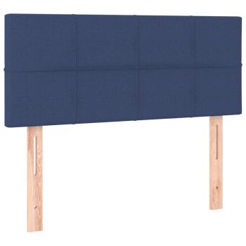 Boxspringbett mit Matratze & LED Blau 120x190 cm Stoff
