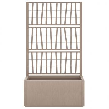 Pflanzkübel mit Rankgitter Hellbraun 80x36x140 cm PP