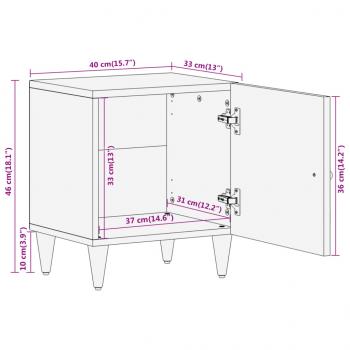 Nachttisch 40x33x46 cm Massivholz Mango