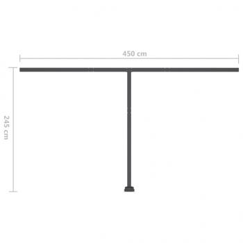 Markise Manuell Einziehbar mit LED 400x350 cm Orange Braun