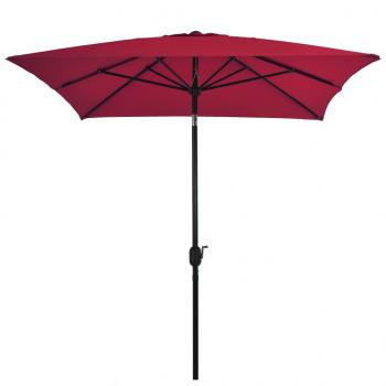 Sonnenschirm mit Metall-Mast 300 x 200 cm Bordeauxrot