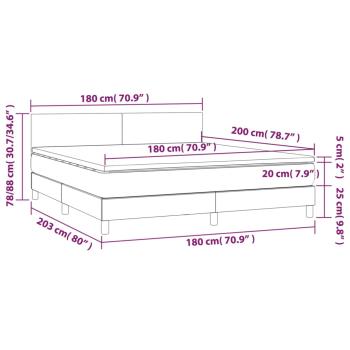 Boxspringbett mit Matratze Dunkelgrün 180x200 cm Samt
