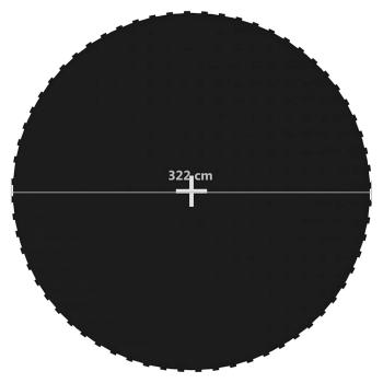 Sprungtuch Schwarz für 3,66 m Runde Trampoline