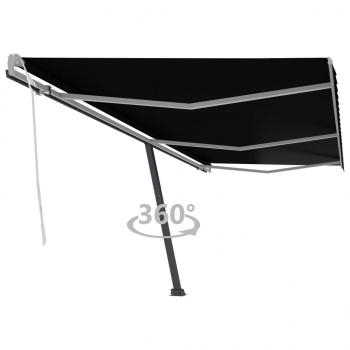 ARDEBO.de - Standmarkise Manuell Einziehbar 600x300 cm Anthrazit