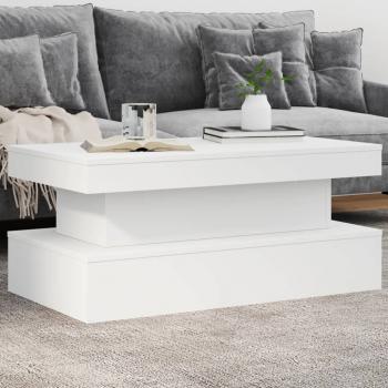 ARDEBO.de - Couchtisch mit LED-Leuchten Weiß 90x50x40 cm